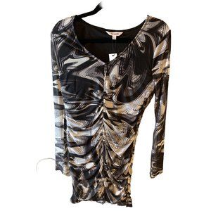 Steve Madden Ruched Long Sleeve Mini Dress | Large NWT